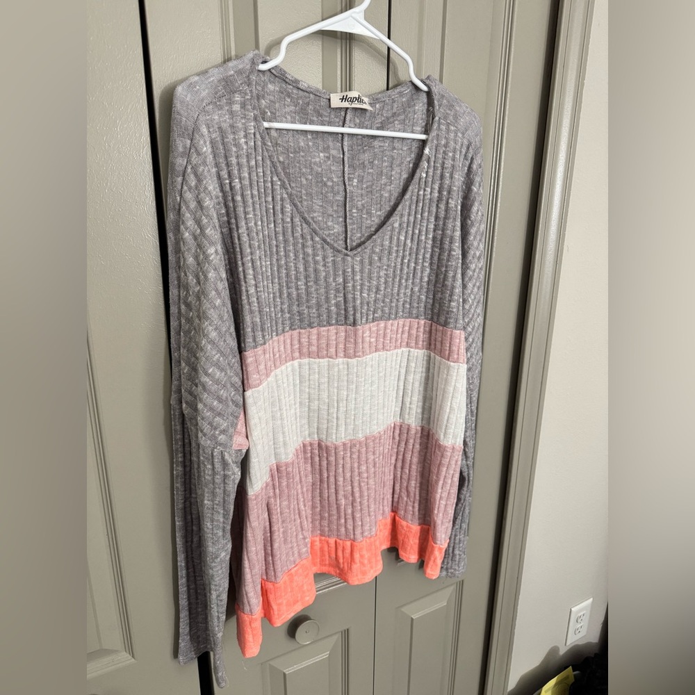 Haptics Color Block Long Sleeve Top